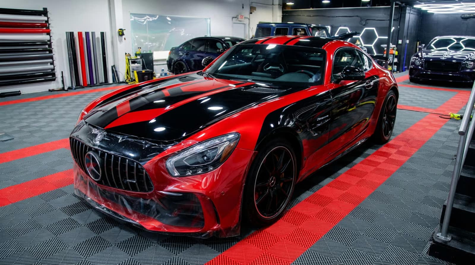 Mercedes-Benz wraps, PPF, and chrome delete in Miami FL