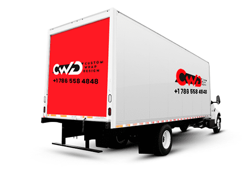 Box truck lettering commercial branding Miami