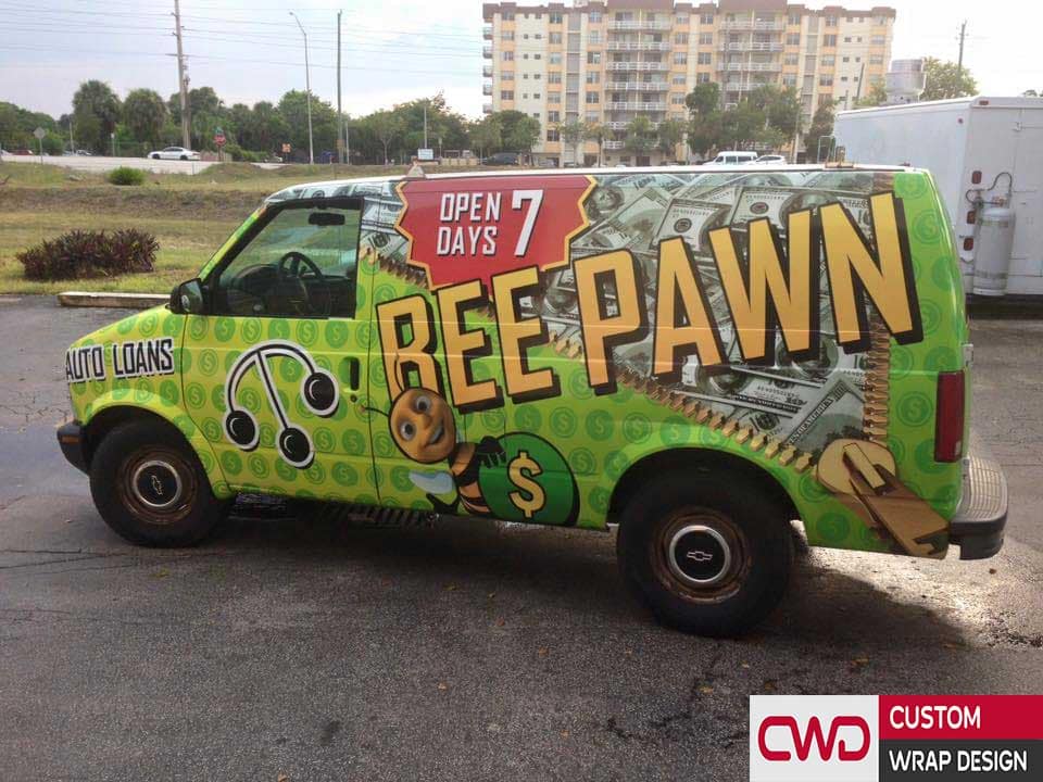 Vehicle lettering and graphics work in Miami