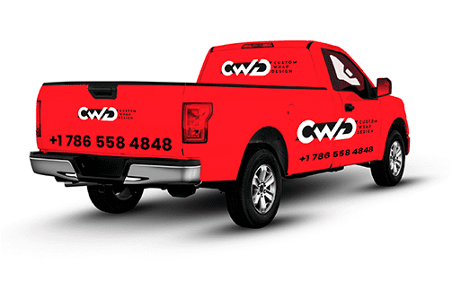 Full fleet wrap pickup truck Miami