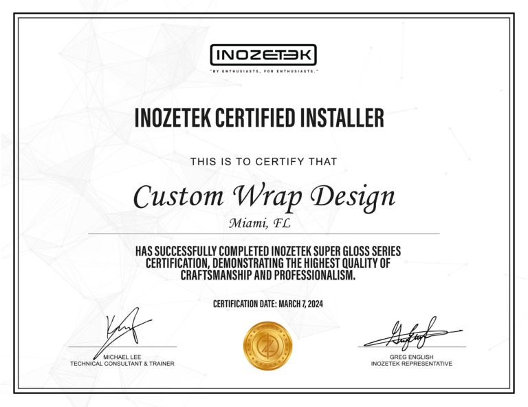 Inozetek Certified Installer