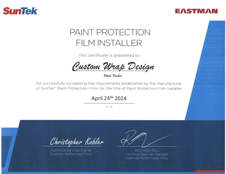 Paint Protection Film Installer