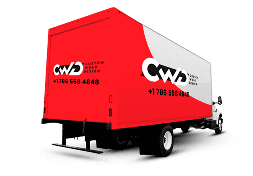 Partial wrap box truck commercial Miami