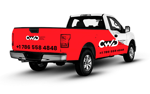 Partial fleet wrap truck South Florida