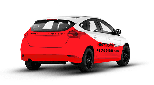 Partial fleet wrap van Miami
