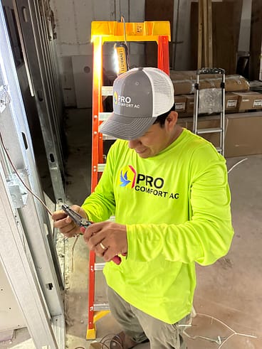 Commercial thermostat Trane installation