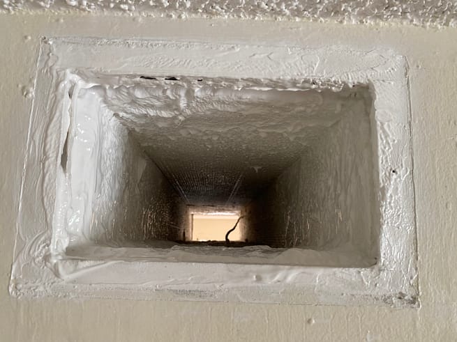 Job 37 before and after. ducts cleaning and sealing with mold remediation paint.-2