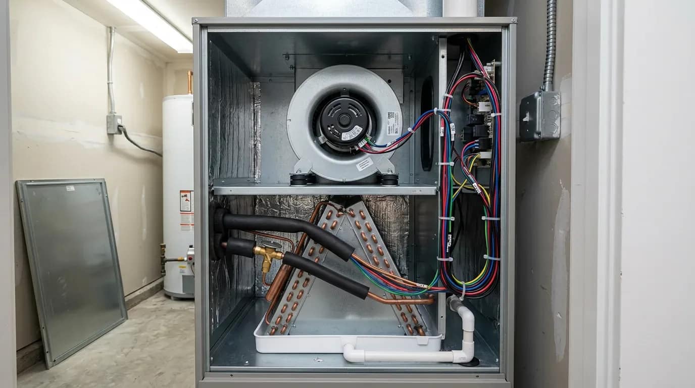 Variable-speed indoor air handler matched to an inverter condenser in a Boca Raton home