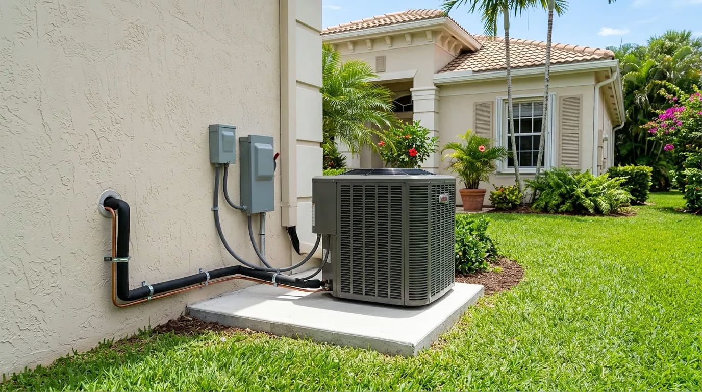 New high-efficiency AC system installed at a Boca Raton home qualifying for the FPL rebate