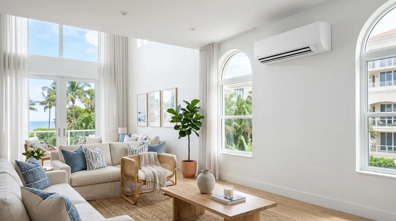 New central AC system being installed at a Boca Raton home in 2026